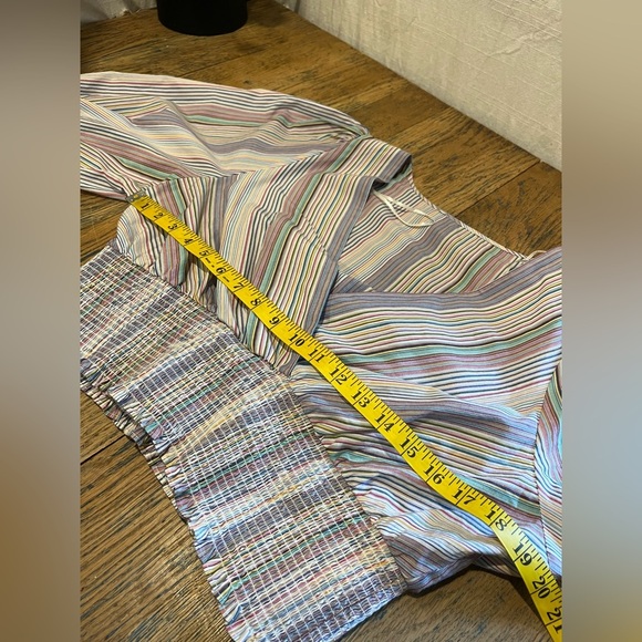 🩷 Striped Cotton Blouse – Multicolor – Size L - Picture 3 of 8